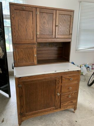 Antique Hoosier Cabinet Kitchen Pantry Complete Flour Bin Pick Up Only Wv