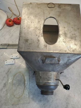 Hoosier Cabinet Flour Bin Sifter W/ Drop Out Slides W/ Hardware Rare Unpainted
