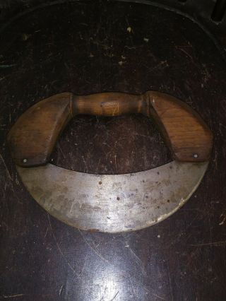 19th Century Metal Food Chopper W/ Wood Handle