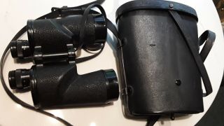 Vtg Bausch&lomb Us Navy Bu.  Ships Mark 28 Model O 7x50 Binoculars 1943 W/case