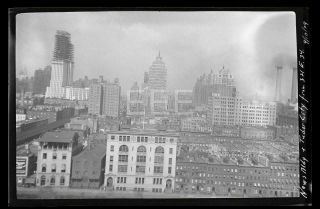 1929 Empire State Building Construction Manhattan Nyc Old Photo Negative 9f