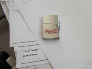1996 Coca Cola Zippo Lighter,  Never Fired,  No Box
