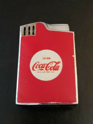 Vintage Red Drink Coca Cola Coke Musical Lighter Hadson Blue Bird