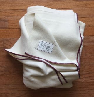 World War Ii Us Army 1944 Md Medical Department Wool Blanket With Label