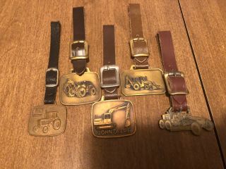 5 Vintage John Deere Watch Fobs