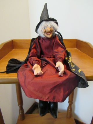 Ganz Halloween Witch Shelf Sitter In Red