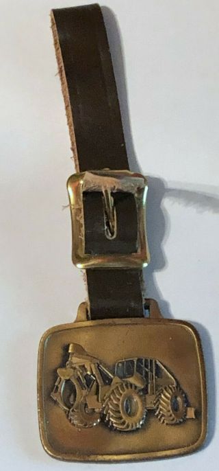 John Deere Logging Wheeled Skid Buncher Leather Watch Fob