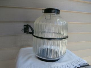 Vintage Hoosier Cabinet Glass Sugar Or Flour Dispenser Jar Swing Out Style