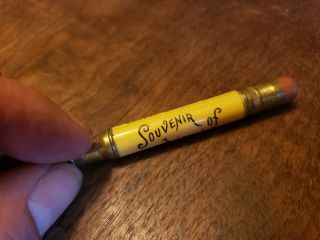 1940s Vintage Souvenir Of Benton Harbor Michigan Bullet Pencil - Sailboats