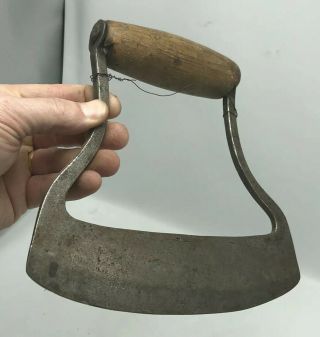 Vintage Antique Metal Kitchen Food Chopper Tool Knife Blade Cutter Curved 32