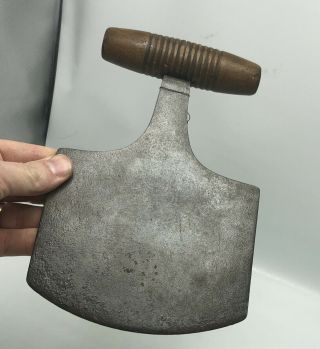 Vintage Antique Metal Kitchen Food Chopper Tool Knife Blade Cutter Curved 47