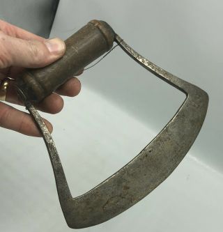 Vintage Antique Metal Kitchen Food Chopper Tool Knife Blade Cutter Curved 48