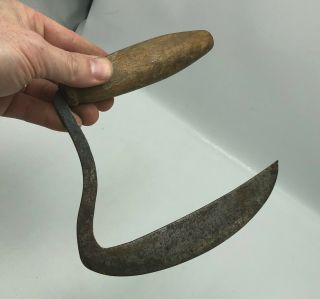 Vintage Antique Metal Kitchen Food Chopper Tool Knife Blade Cutter Curved 46