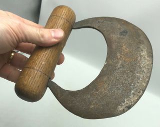 Vintage Antique Metal Kitchen Food Chopper Tool Knife Blade Cutter Curved 42