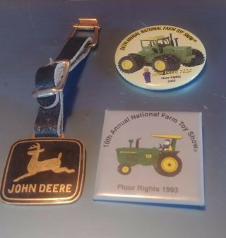 John Deere Watch Fob Aledo Illinois Matchbooks Pinbacks