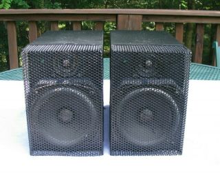 Pair Vintage Dick Sequerra Pyramid Metronome Model 7 Speakers - Great Sound