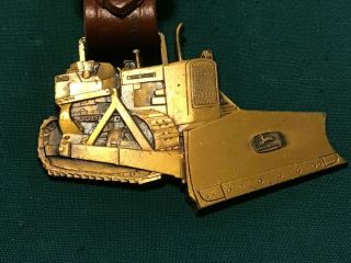 Vintage John Deere Key Fob: Brass Color Metal: Made In The Usa