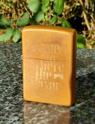 Zippo,  Marlboro,  Solid Copper,  Come To Where The Flavor Is ( (extremely Rare))